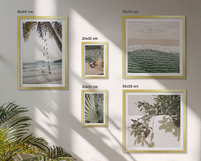 Wanddecoratie compositie Tropische stranden en natuur in harmonie