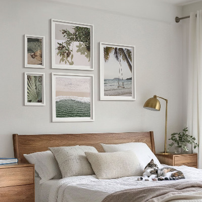 Wanddecoratie compositie Tropische stranden en natuur in harmonie