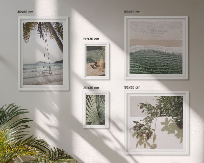 Wanddecoratie compositie Tropische stranden en natuur in harmonie