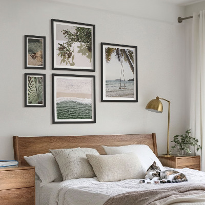 Wanddecoratie compositie Tropische stranden en natuur in harmonie