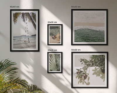 Wanddecoratie compositie Tropische stranden en natuur in harmonie