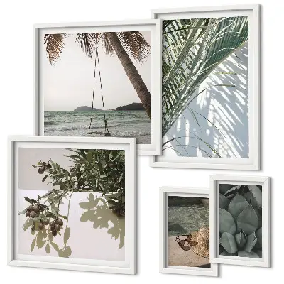 Gallery wall Tropische, rustgevende planten