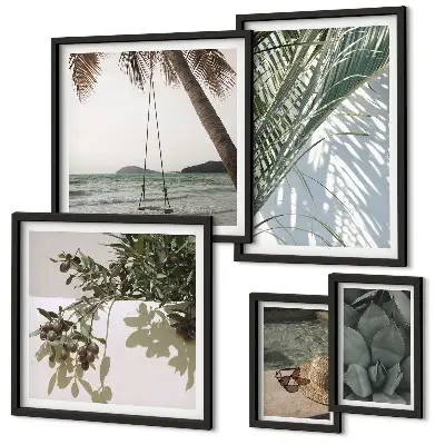 Gallery wall Tropische, rustgevende planten
