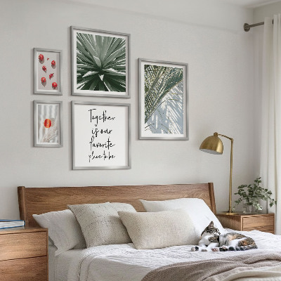 Moderne schilderijen set Boho-stijl, planten, fruit, tropen
