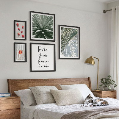 Moderne schilderijen set Boho-stijl, planten, fruit, tropen
