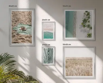 Wanddecoratie compositie Uitzicht op een tropisch strand