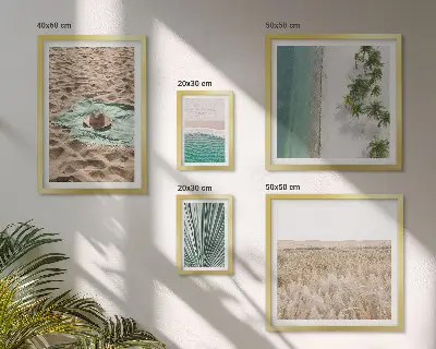 Wanddecoratie compositie Uitzicht op een tropisch strand