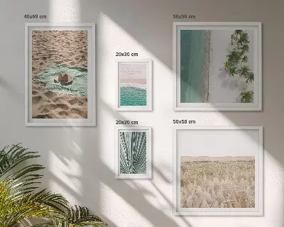 Wanddecoratie compositie Uitzicht op een tropisch strand