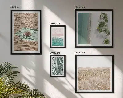 Wanddecoratie compositie Uitzicht op een tropisch strand