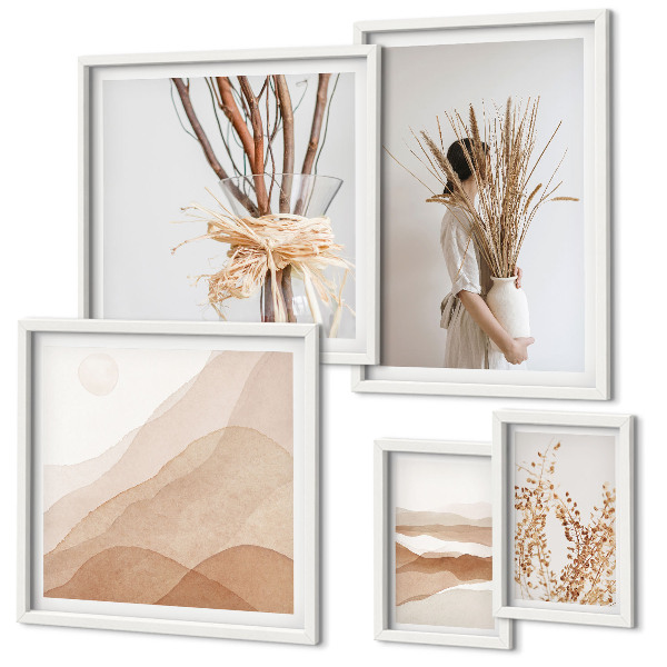 Gallery wall Stijlvolle boho plantenlandschappen
