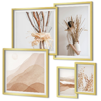 Gallery wall Stijlvolle boho plantenlandschappen