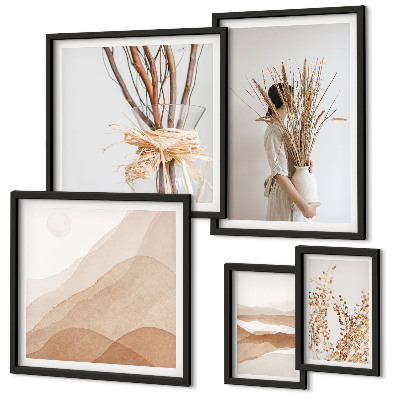 Gallery wall Stijlvolle boho plantenlandschappen