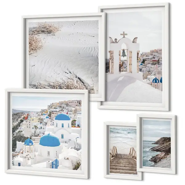 Gallery wall De witte landschappen van Griekenland