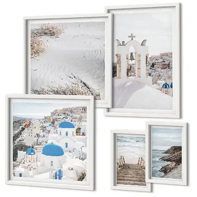 Gallery wall De witte landschappen van Griekenland