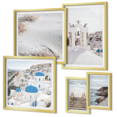 Gallery wall De witte landschappen van Griekenland