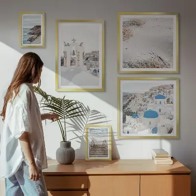 Gallery wall De witte landschappen van Griekenland