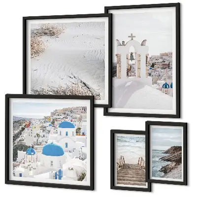 Gallery wall De witte landschappen van Griekenland