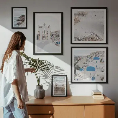 Gallery wall De witte landschappen van Griekenland