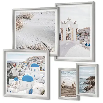Gallery wall De witte landschappen van Griekenland