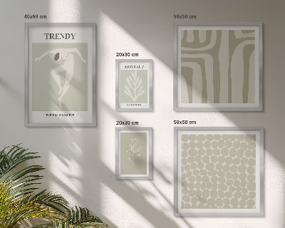 Gallery wall Stijlvolle abstracte groene afbeeldingen