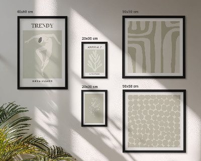 Gallery wall Stijlvolle abstracte groene afbeeldingen