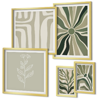 Gallery wall Abstracte plantpatronen