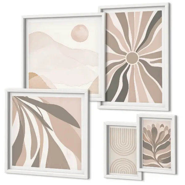 Wanddecoratie natuurcompositie stijlvolle compositie