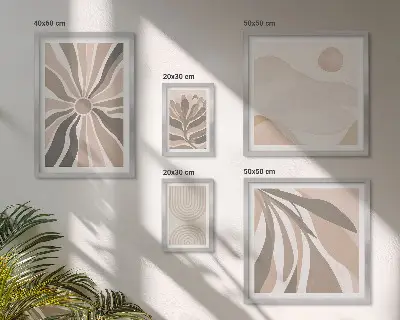 Wanddecoratie natuurcompositie stijlvolle compositie