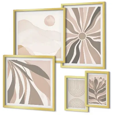 Wanddecoratie natuurcompositie stijlvolle compositie