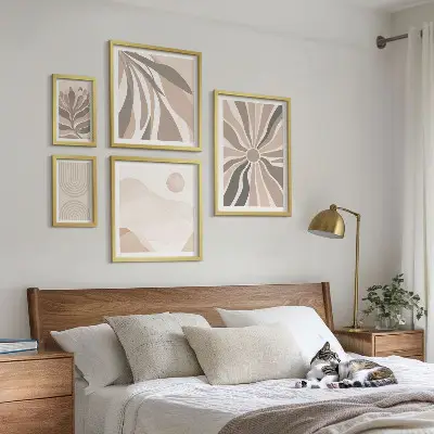 Wanddecoratie natuurcompositie stijlvolle compositie