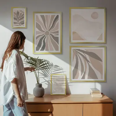 Wanddecoratie natuurcompositie stijlvolle compositie