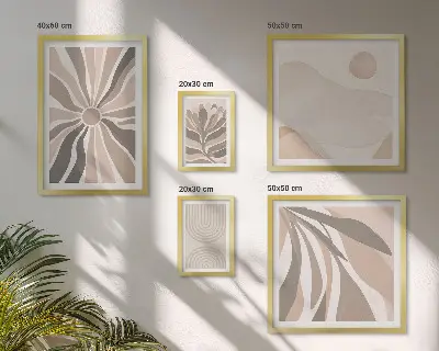 Wanddecoratie natuurcompositie stijlvolle compositie
