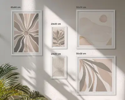 Wanddecoratie natuurcompositie stijlvolle compositie