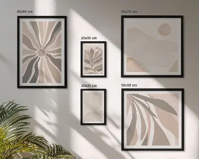 Wanddecoratie natuurcompositie stijlvolle compositie
