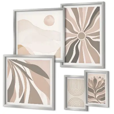 Wanddecoratie natuurcompositie stijlvolle compositie