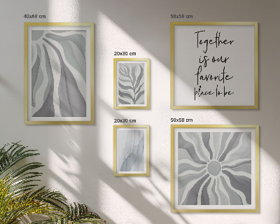 Moderne schilderijen set Abstracte grijze en witte patronen