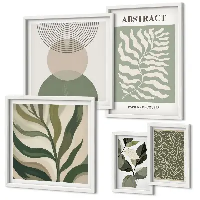 Gallery wall Abstracte plantpatronen