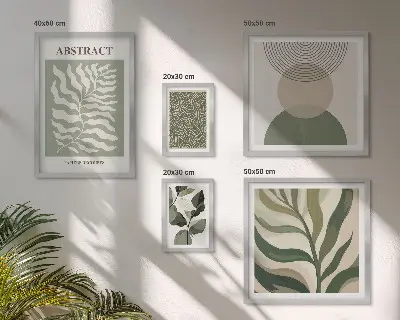 Gallery wall Abstracte plantpatronen