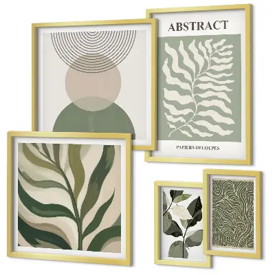 Gallery wall Abstracte plantpatronen