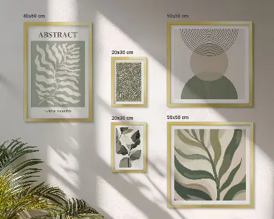 Gallery wall Abstracte plantpatronen