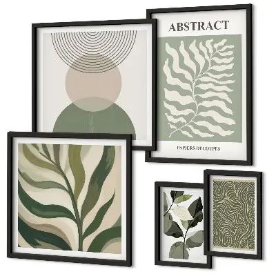 Gallery wall Abstracte plantpatronen