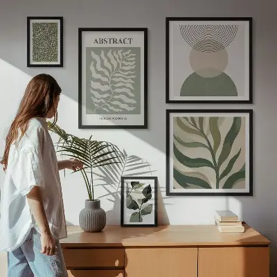 Gallery wall Abstracte plantpatronen