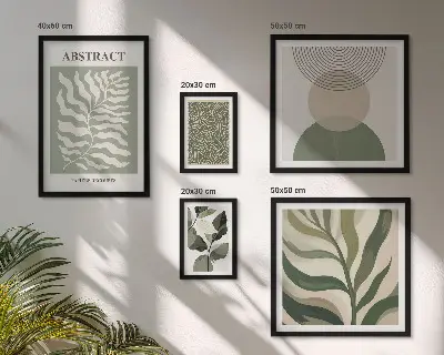 Gallery wall Abstracte plantpatronen