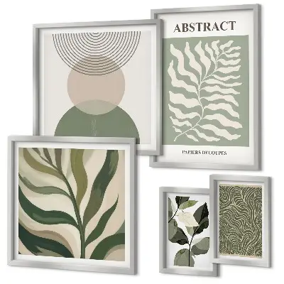 Gallery wall Abstracte plantpatronen