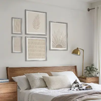 Wanddecoratie compositie stijlvolle natuurlijke geometrie