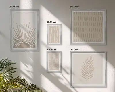 Wanddecoratie compositie stijlvolle natuurlijke geometrie