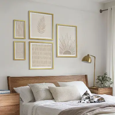 Wanddecoratie compositie stijlvolle natuurlijke geometrie