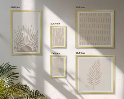 Wanddecoratie compositie stijlvolle natuurlijke geometrie