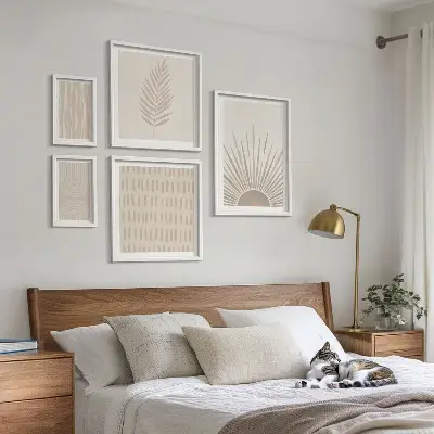 Wanddecoratie compositie stijlvolle natuurlijke geometrie