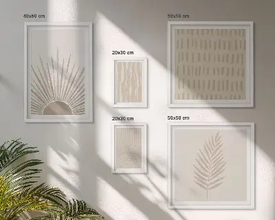 Wanddecoratie compositie stijlvolle natuurlijke geometrie
